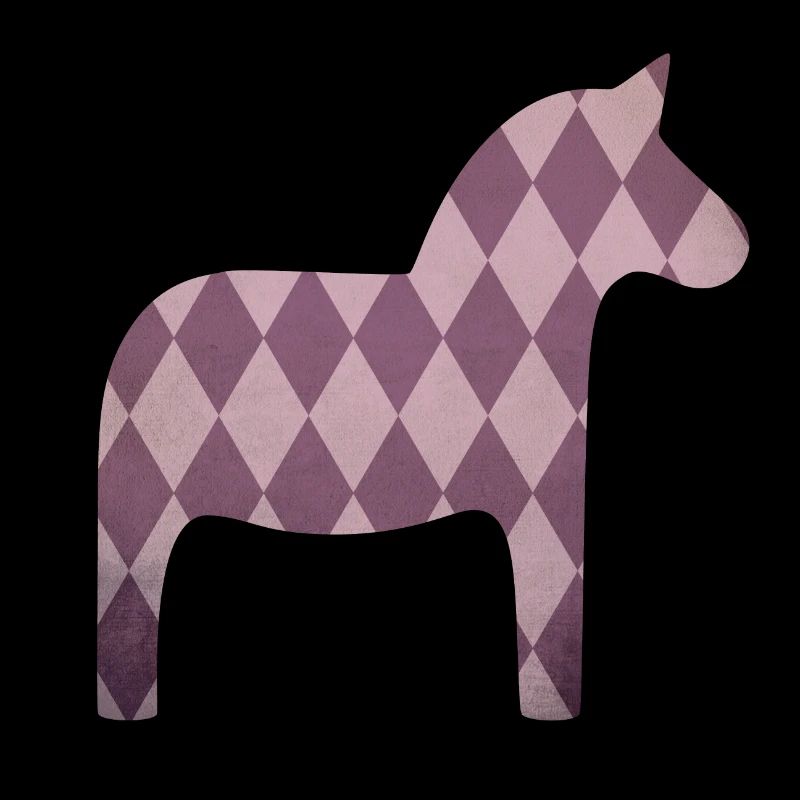 Dalapferd Rauten rosa Pferd Mädchen skandinavisch