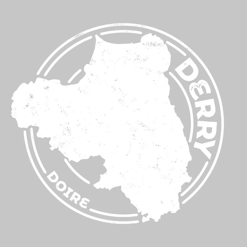 Comté de Derry Irlande | Timbre de contour de carte