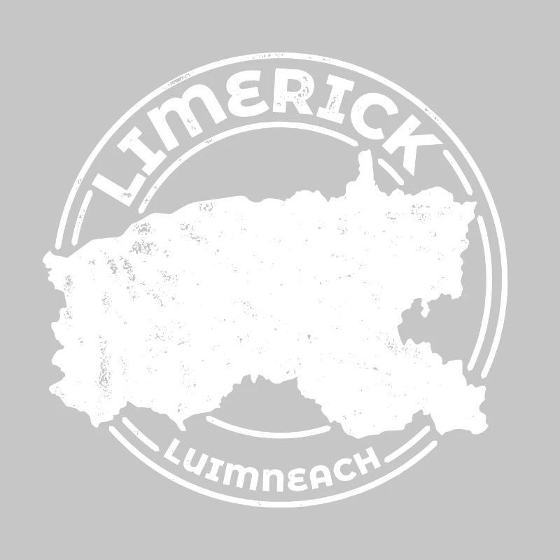 Comté de Limerick Irlande | Timbre de contour de carte