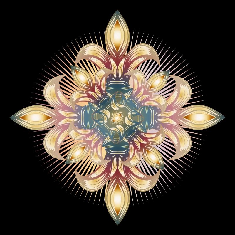 impressionnante croix de lys stylisés