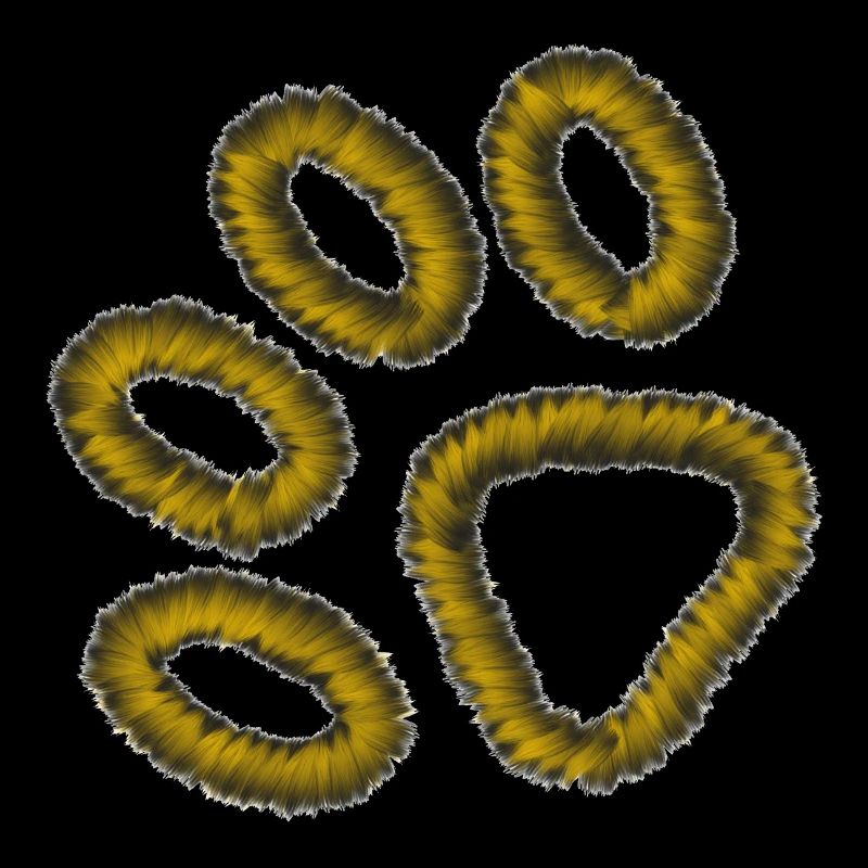 goldene Tiger Pfote