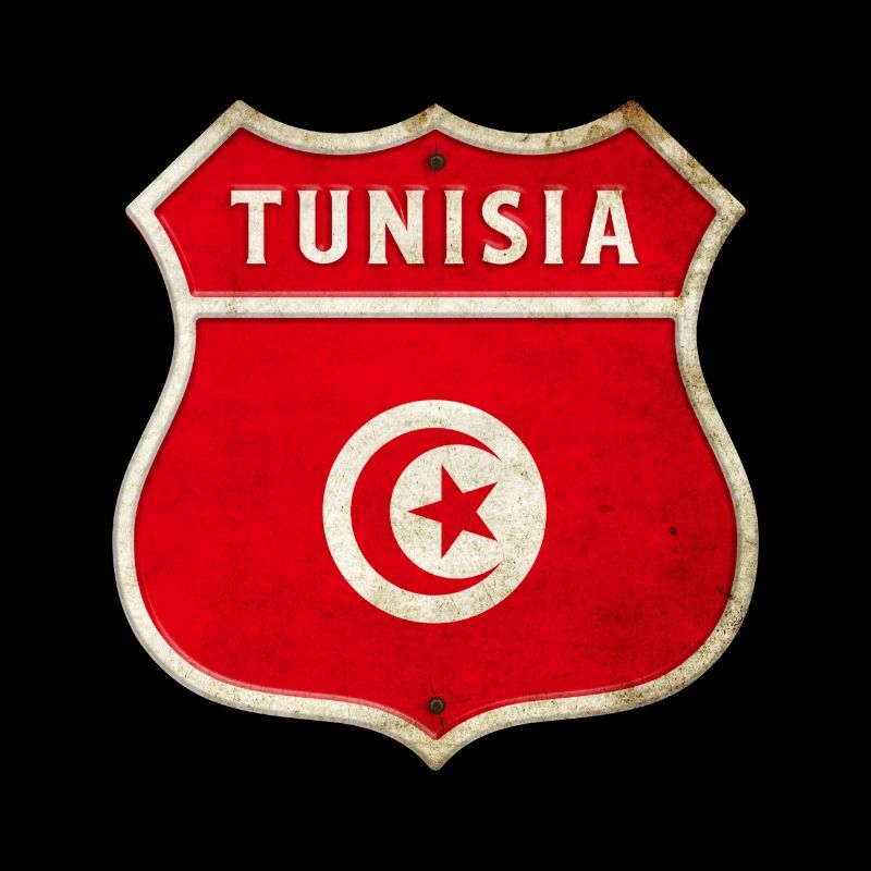 Tunisia Coat of Arms Flags Design