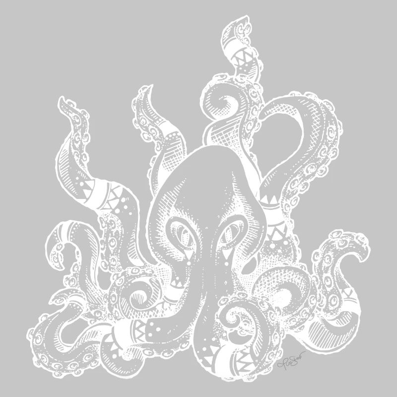 Kraken white | Octopus | Adventure | Squid