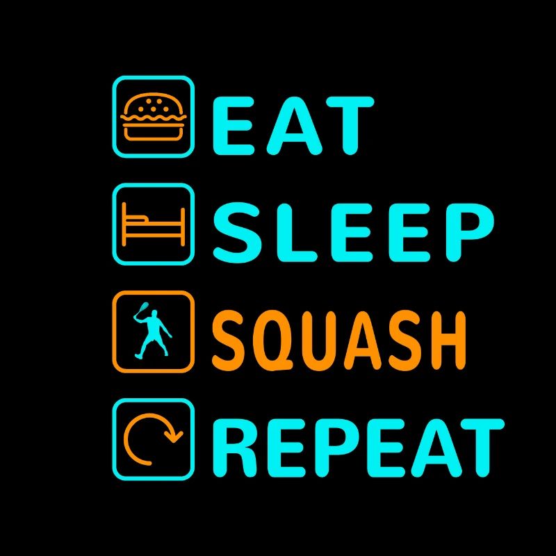 Mangez. Dormir. Squash. Répéter le design