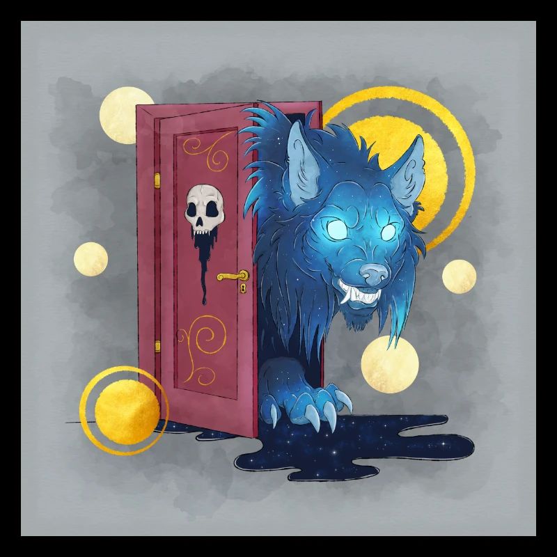Blue Ink Spirits Posters - Méchant Loup à la porte
