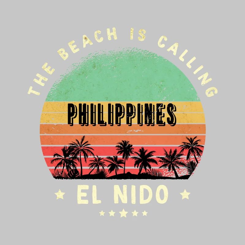 El Nido philippines palm tree design