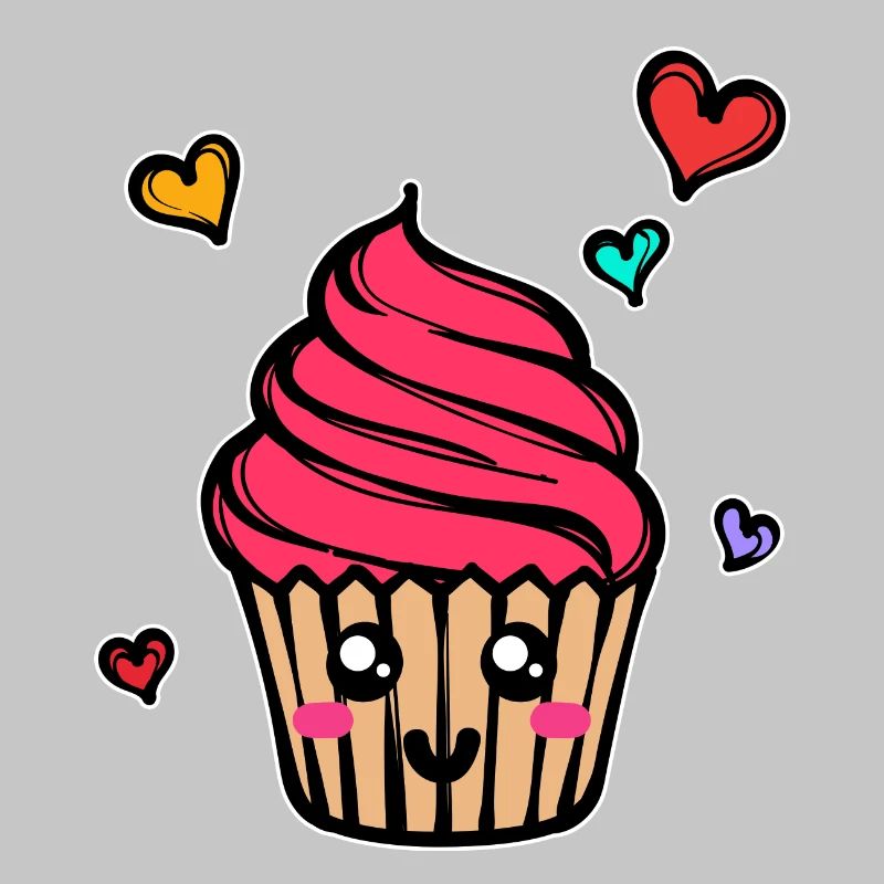 Cupcake Heart Baking Delicious Sweets Sweets