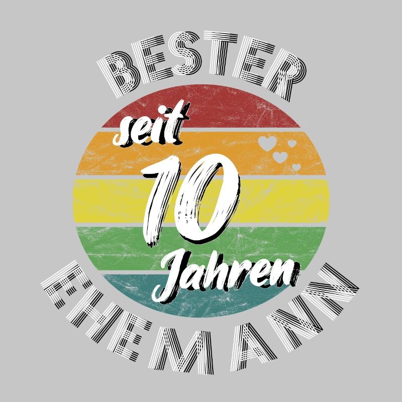 bester Ehemann seit 10 Jahren Rosenhochzeit retro