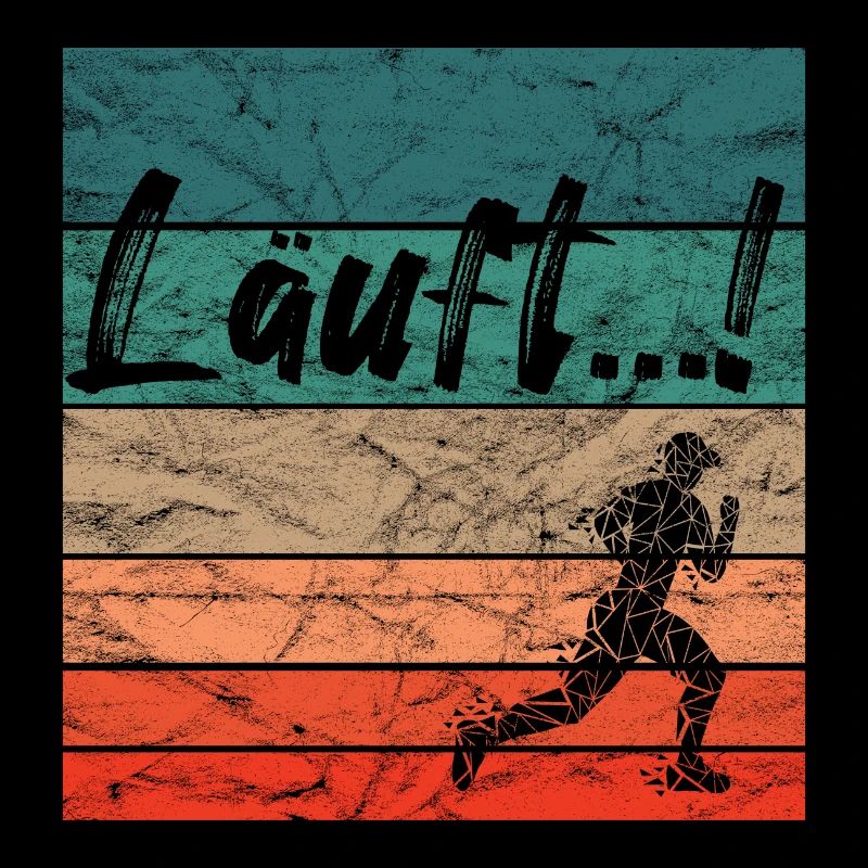 Läuft Jogging Spruch Optimist retro vintage