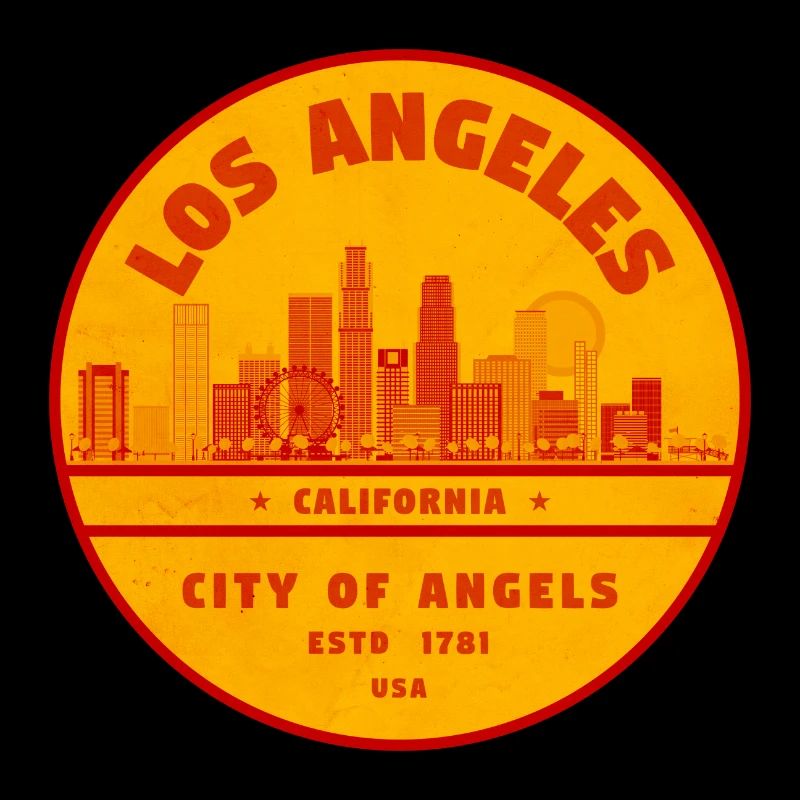 Sunstamp Los Angeles Skyline