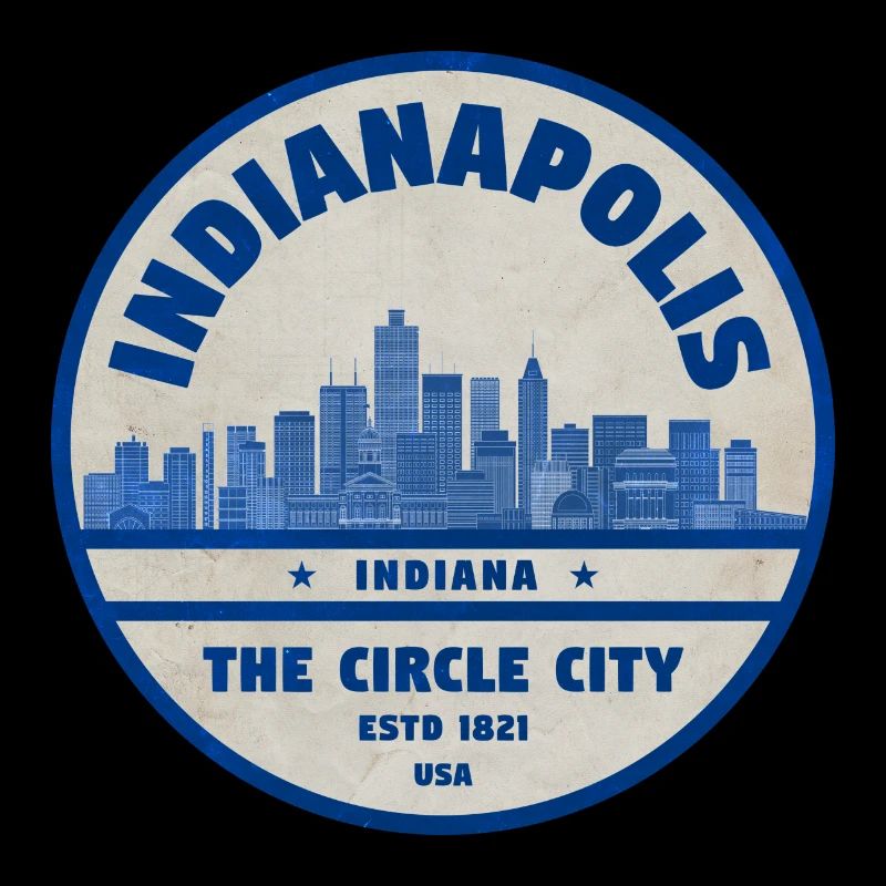 Indy County Town Skyline Vintage