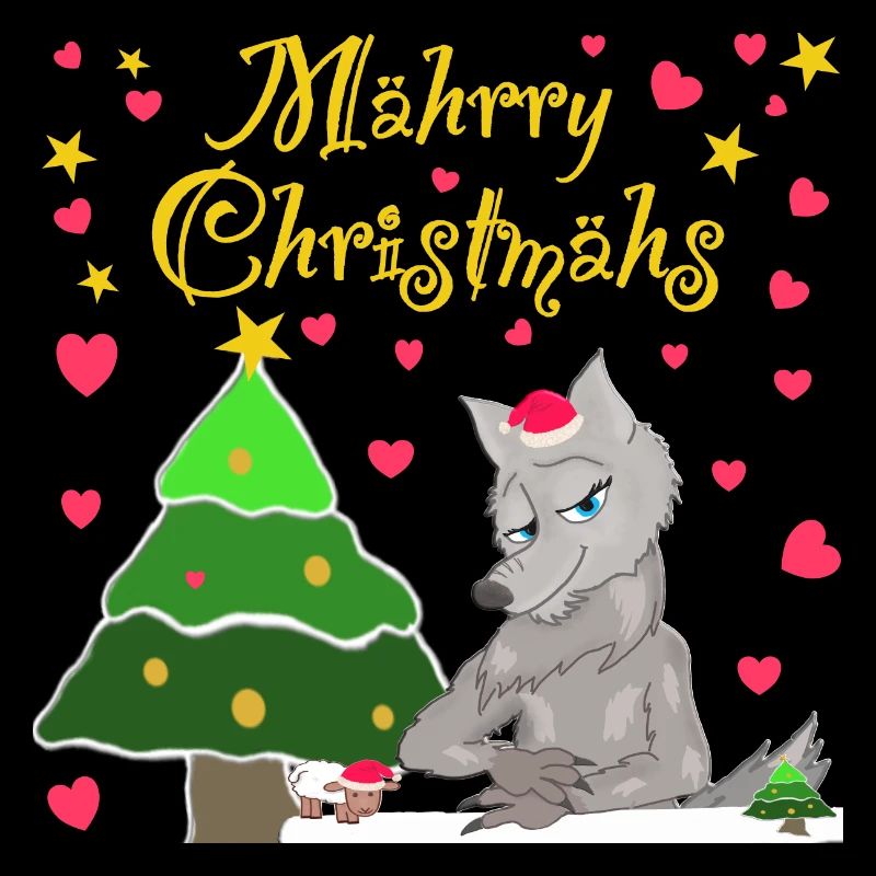 Iconic wolf, Christmas under the Christmas tree