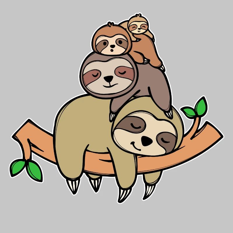 Sloth Statement Lazy Animal Tired Sleeping Zoo