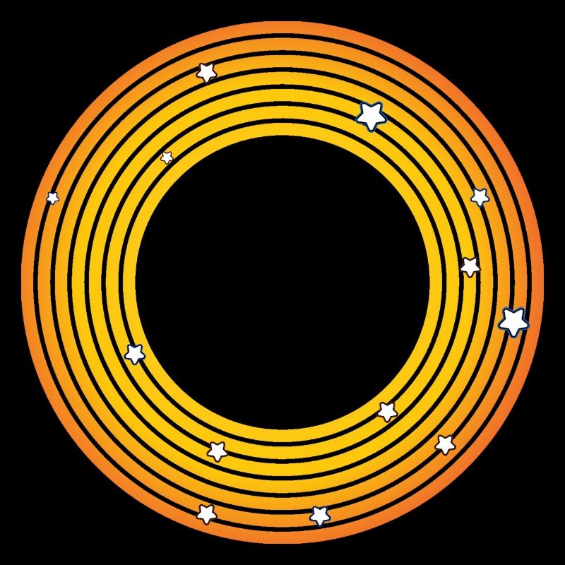 Circles Sun with Stars