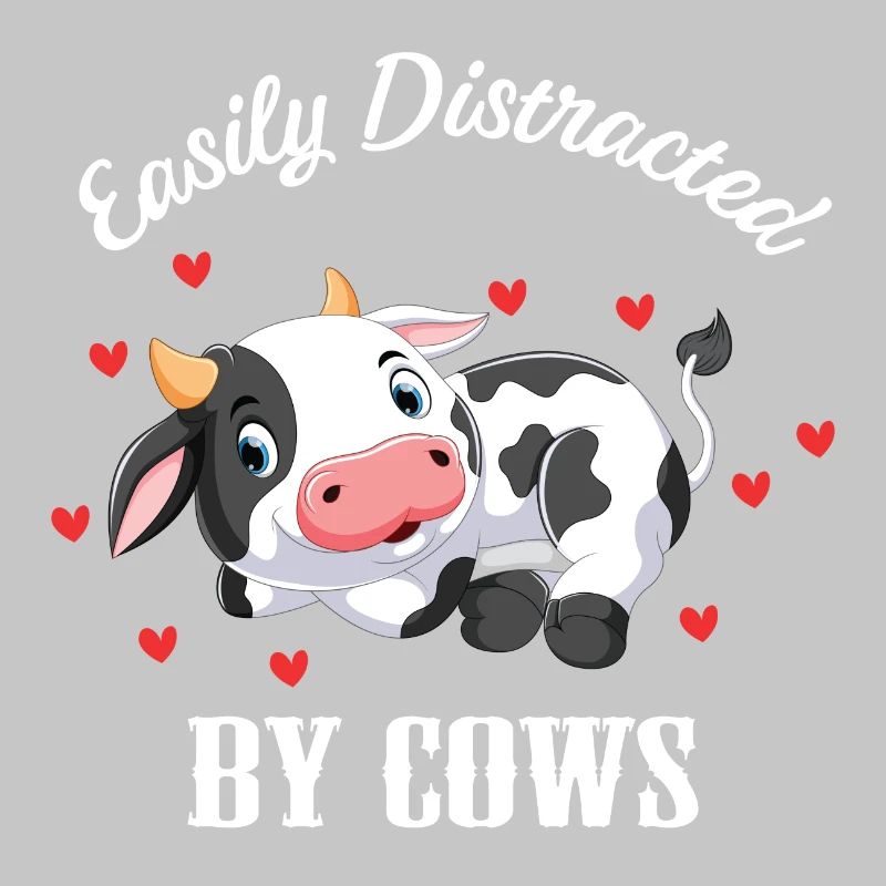Easiliy distrait par les vaches Cow Farmer Cattle
