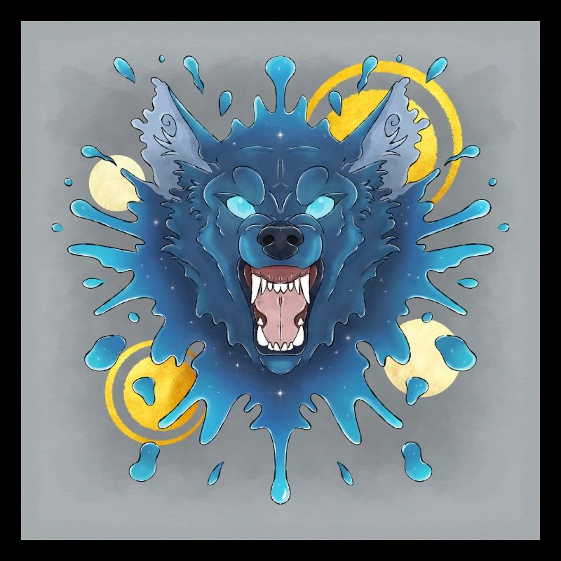 Blue Ink Spirits - Evil Ink Wolf - Poster