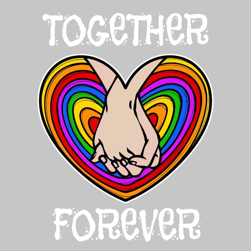 Bisexuel Rainbow Lgbt Déclaration Relation cardiaque