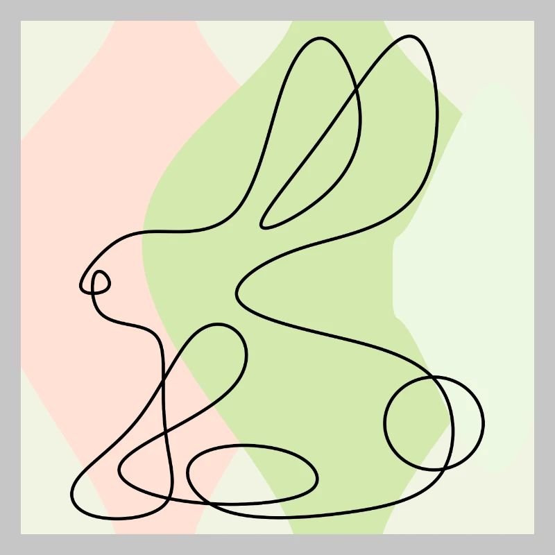EASTER BUNNY LINE DRAWING
