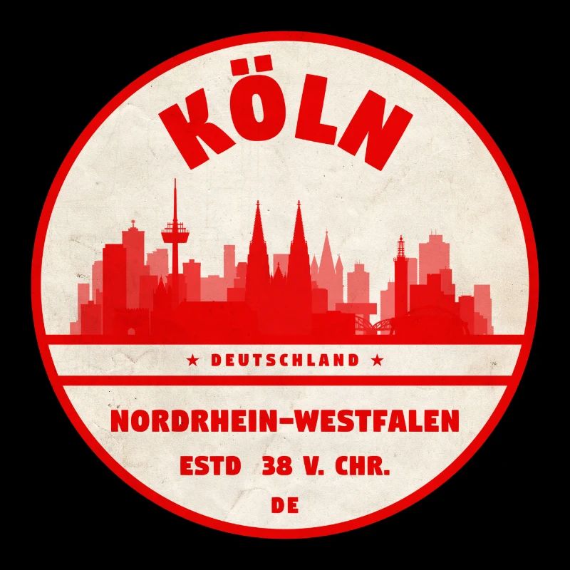 Cologne Skyline Vintage Circle