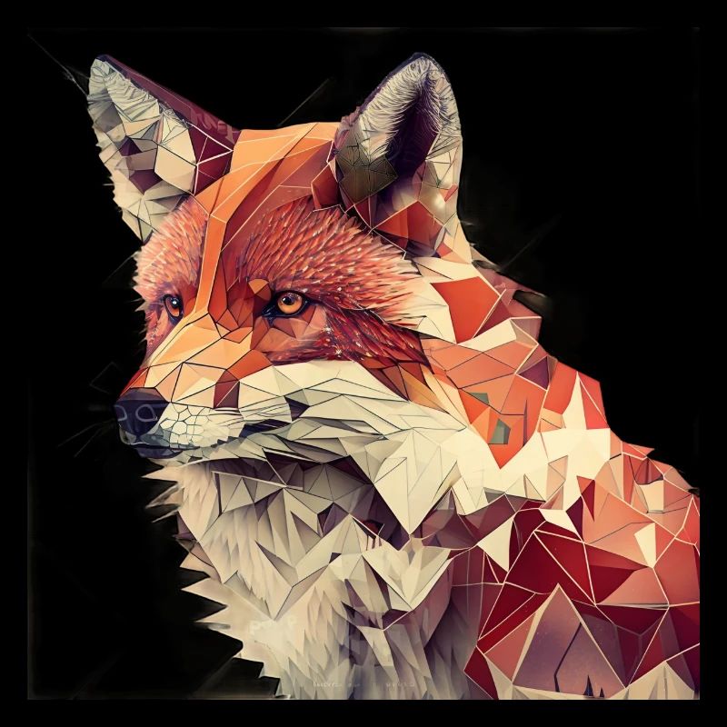 Fox - Geometric Animal Print