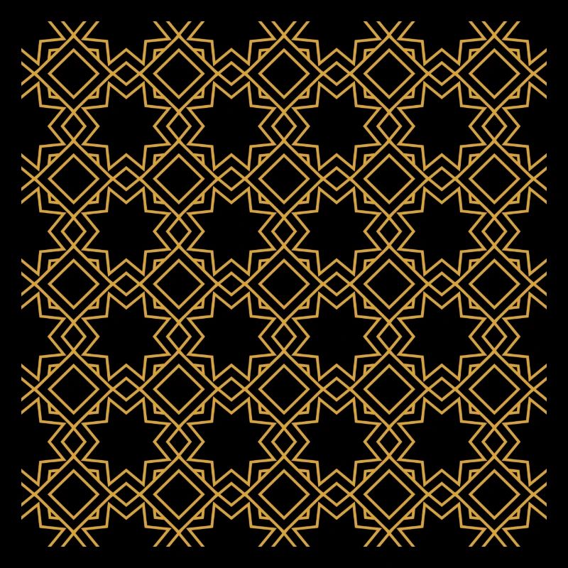 Golden arab islamic pattern
