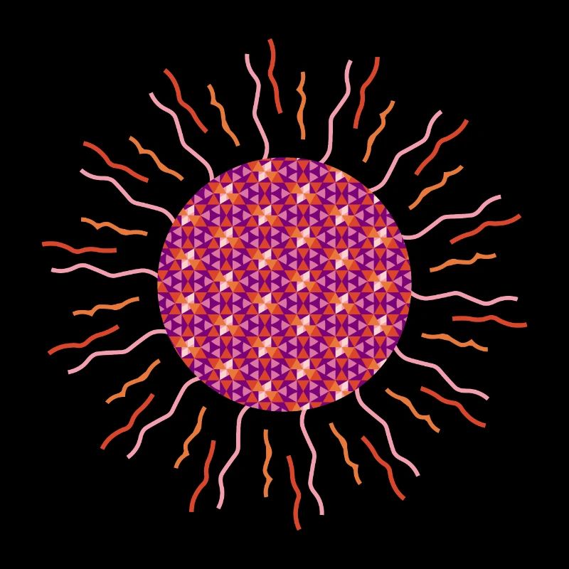 Mandala soleil rose