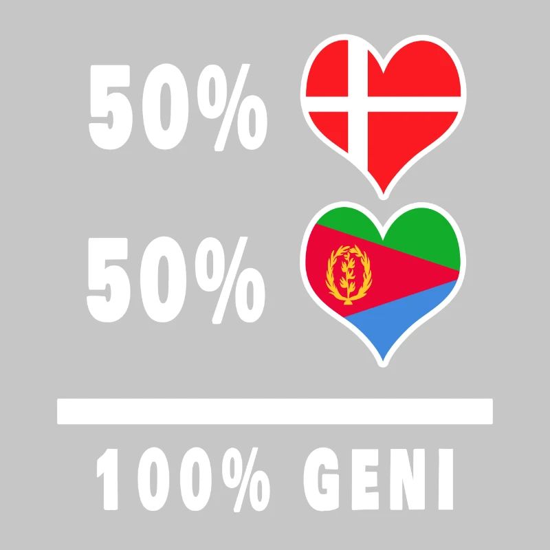 Drapeau 100% génie de l’Erythrée et du Danemark
