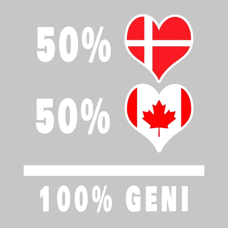 Drapeau 100% génie du Canada et du Danemark