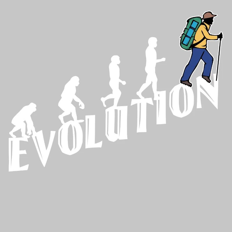 Evolution Wanderer Wandern Wanderung Bergwanderung