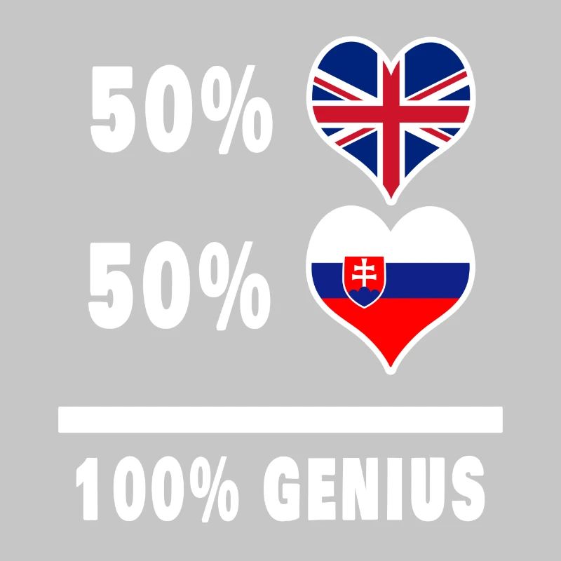 Slovakia and Great Britain 100% Genius Flag