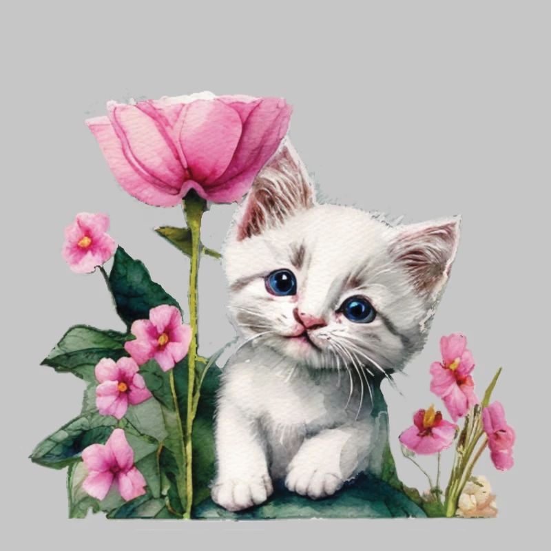 Chaton blanc