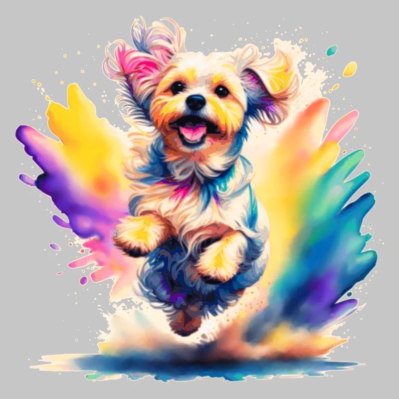 Chiot Maltais sautant