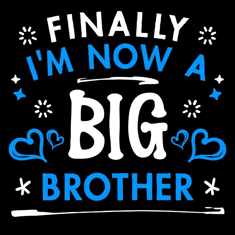 Fier Big Brother Heart Déclaration Frères et sœurs
