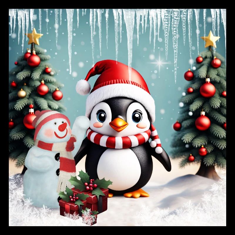 Pingouin drôle mignon