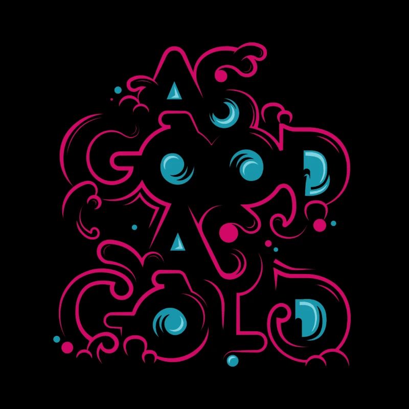 Neon Blumen Ornament