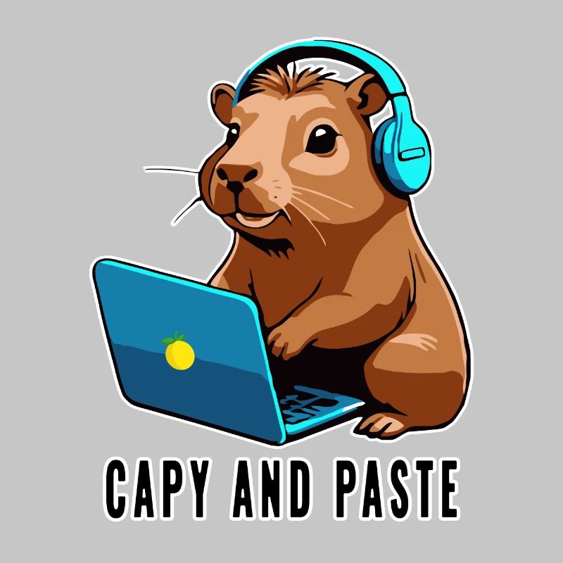 Capybara with Joke Capy and Paste