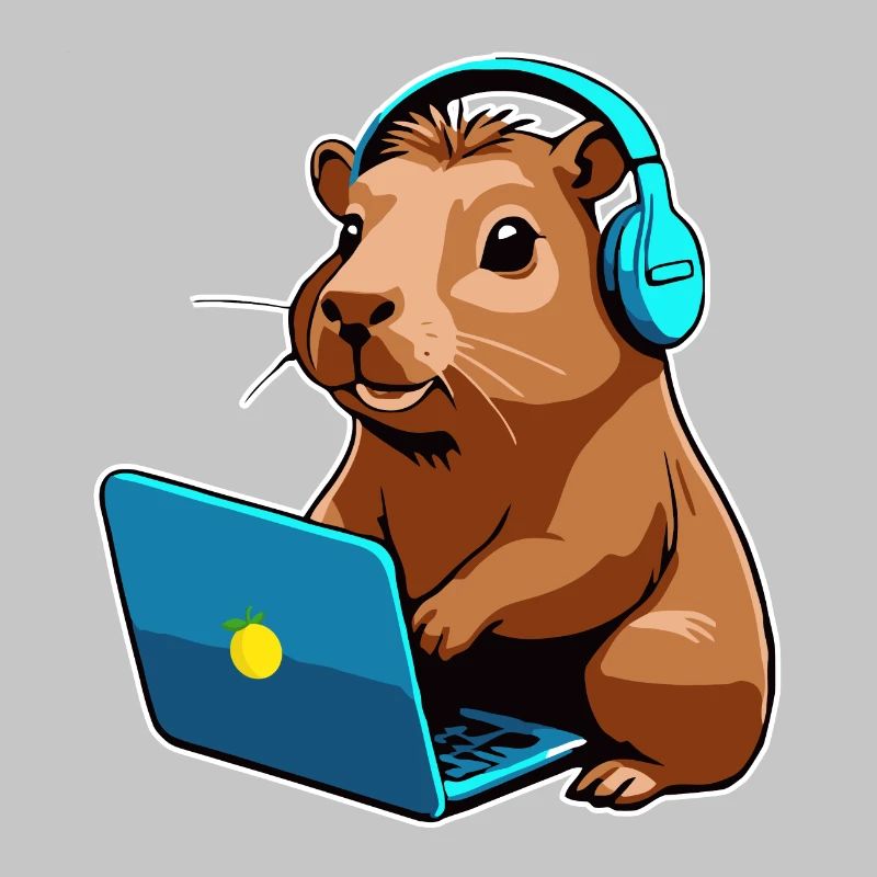 Capybara Programmierer Coder Computer