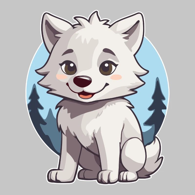 Cute wolf or dog husky