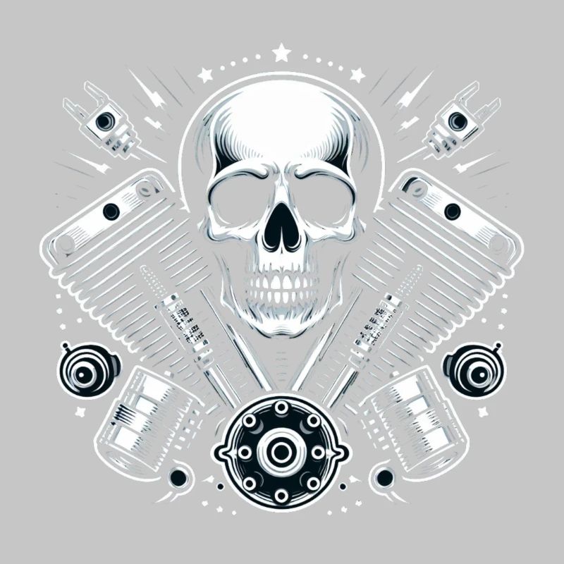 Biker Skull Design 2