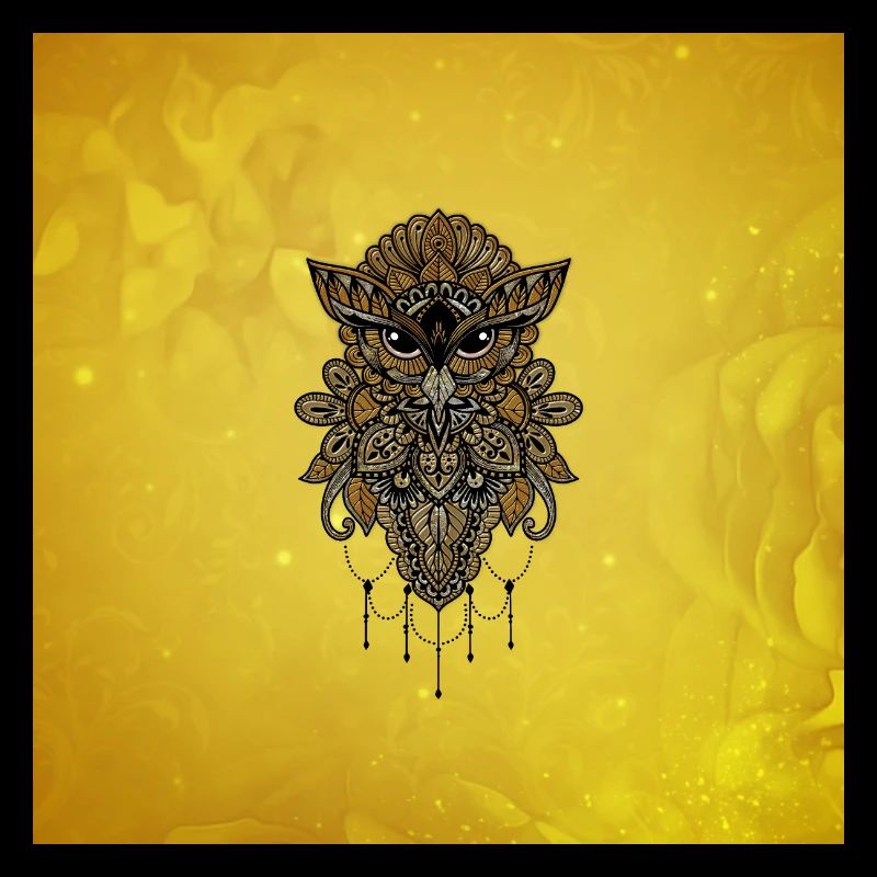 Elegante goldene Steampunk-Eule.