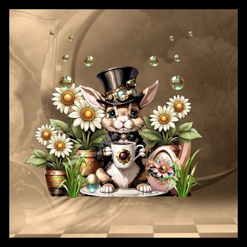 Ce mignon lapin de Pâques Steampunk est là