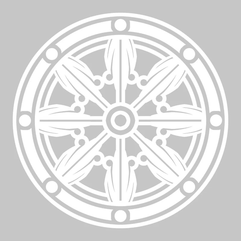Roue du dharma blanc