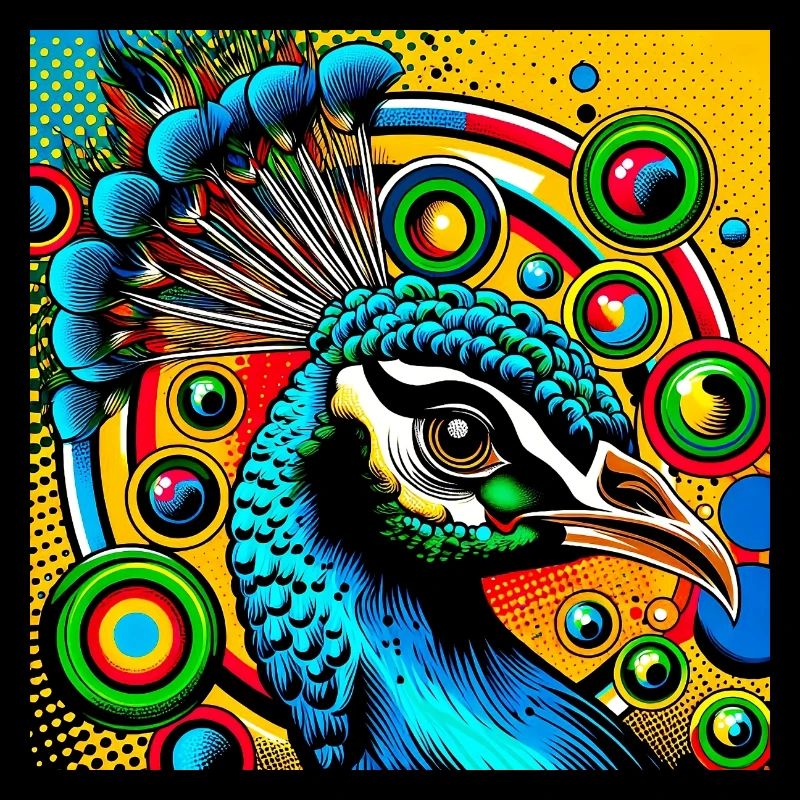Pfau Pop Art