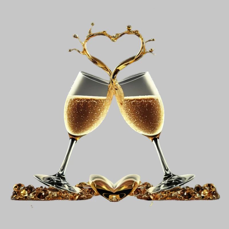 Zwei Gläser bilden ein Herz / Geschenkidee