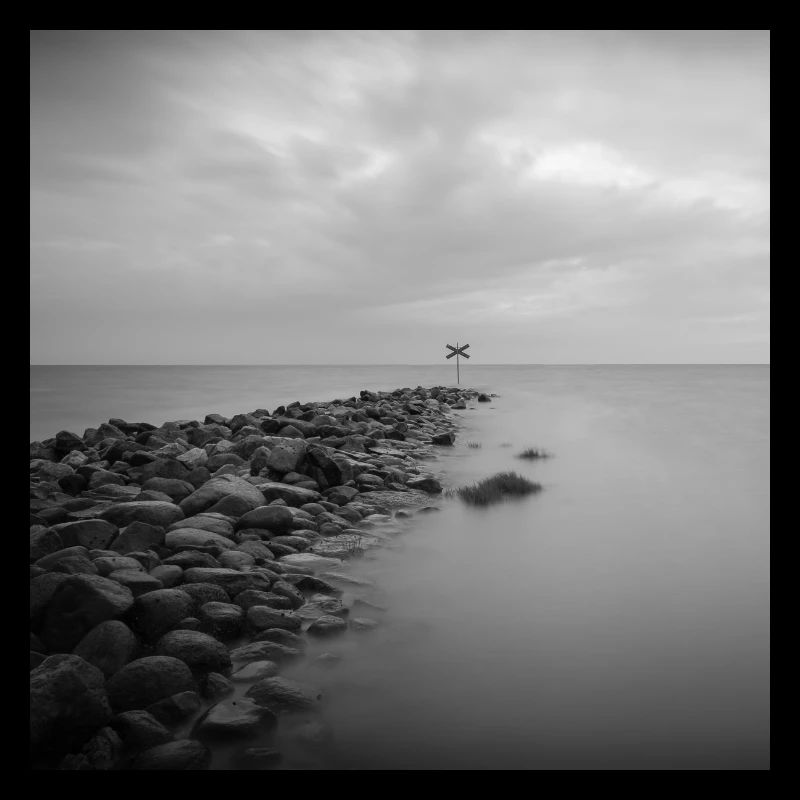 Brise-lames de la mer du Nord Büsum Dithmarschen Poster