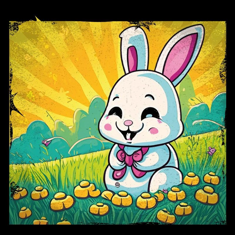 Style comique de lapin drôle