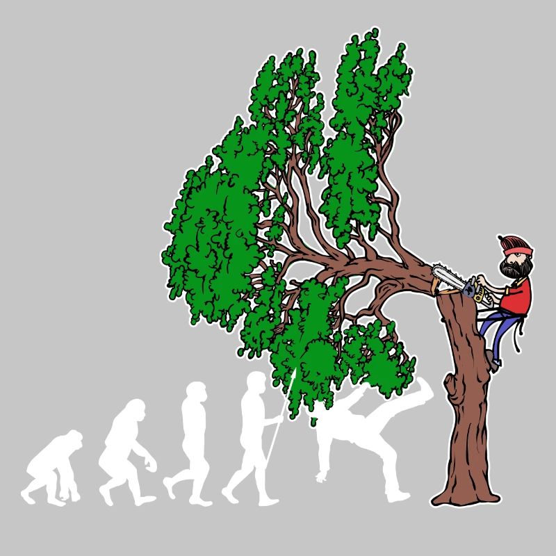 Tree Evolution Woodwork Lumberjack Tree Cutter