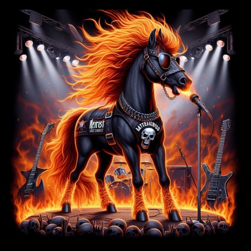 Cheval en métal