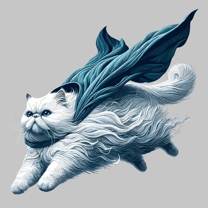 Super chat persan blanc chat persan cadeau