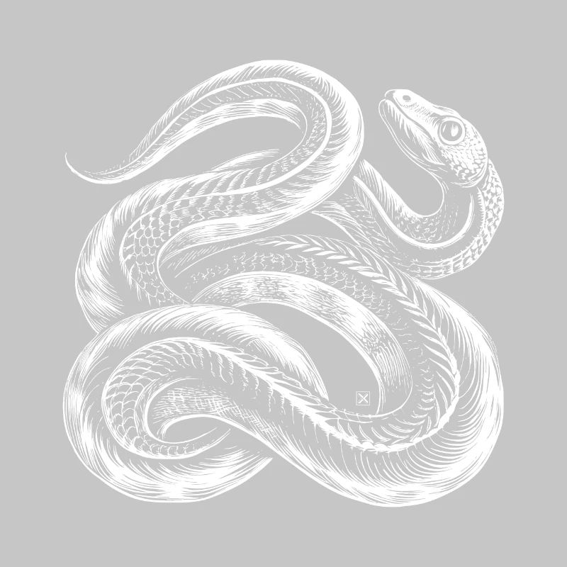 Serpent blanc entrelacé
